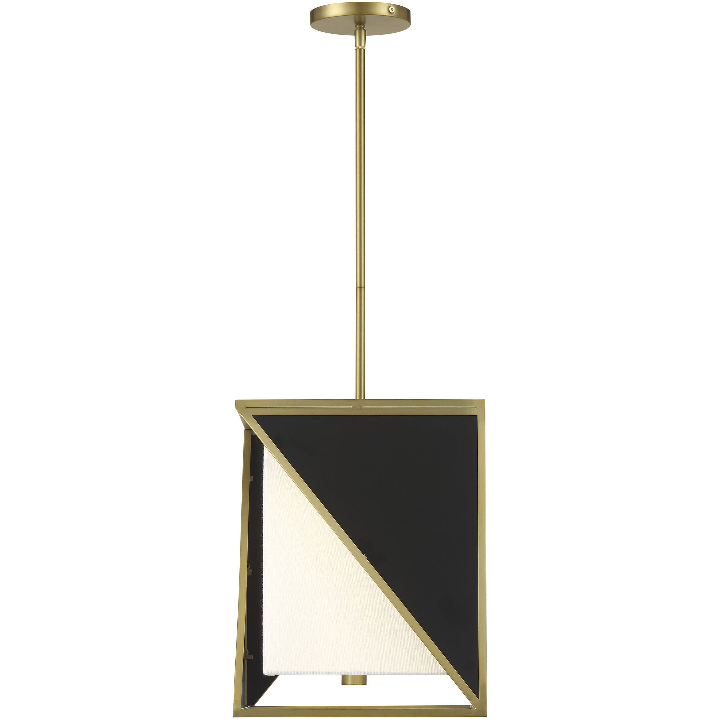 Aspect LED 12 inch Coal And Soft Brass Pendant Ceiling Light